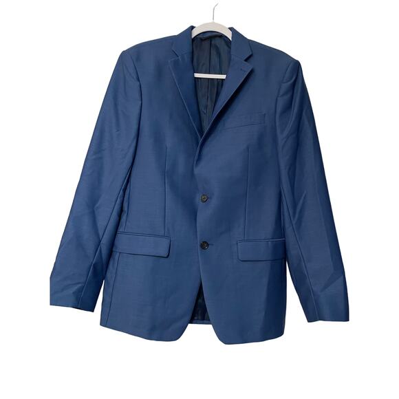 Michael Kors Mens Blazer Blue Classic Sport Coat Business Jacket 100% Wool - Picture 1 of 9